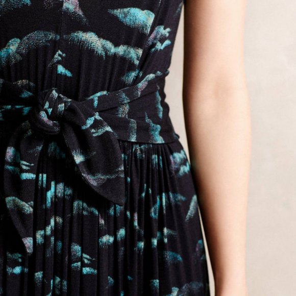 Anthropologie Maxi Dress Plenty Tracy Reece Maore Whimsical Landscape Print - Picture 4 of 7